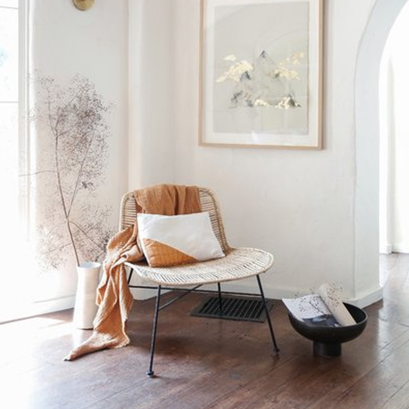 Fauteuil bas en rotin tressé Bloomingville design - Lena 