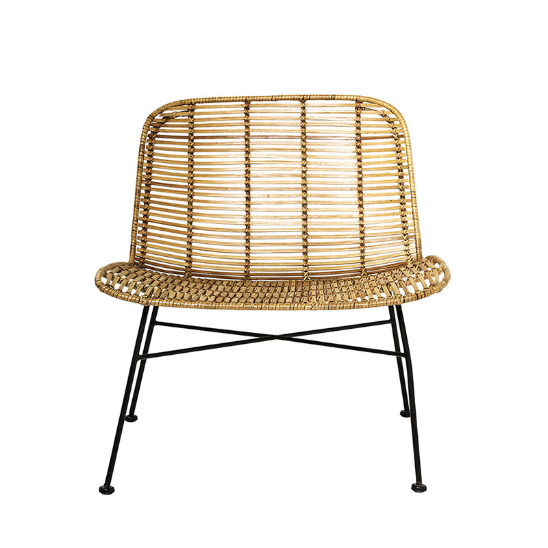 Fauteuil bas en rotin tressé Bloomingville design - Lena 