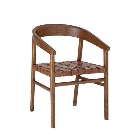Chaise design en cuir tressé Bloomingville