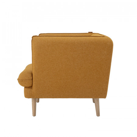 Fauteuil jaune moutarde scandinave confortable Bloomingville