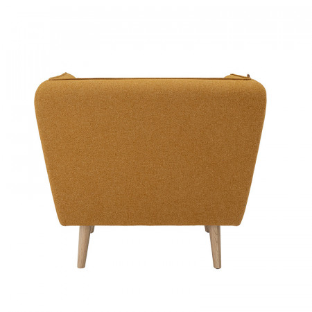 Fauteuil jaune moutarde scandinave - Cloud 