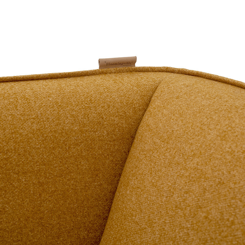 Fauteuil jaune moutarde scandinave - Cloud 