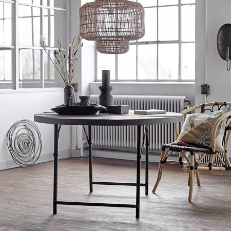 Chaise rotin naturel et noir design - Lona