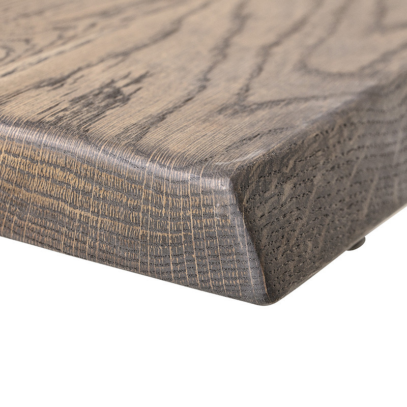 Table tronc d'arbre bois et métal noir design - Isabeau 
