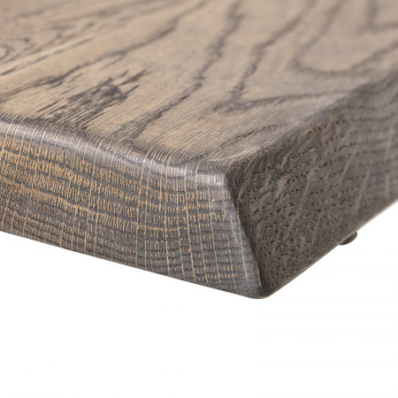 Table tronc d'arbre bois et métal noir design - Isabeau 