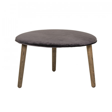Pouf repose pieds velours gris Bloomingville