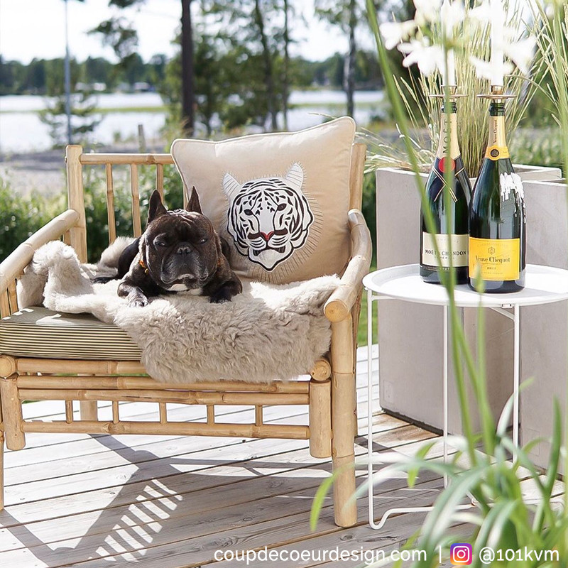 Tapis fourrure taupe Bloomingville 90x50 - Lamby 