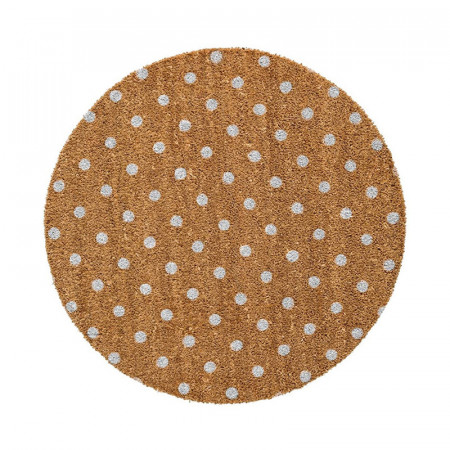 Paillasson rond design à pois en coco Bloomingville