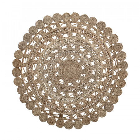 Tapis rond en jute naturel Bloomingville D120cm - Coralie