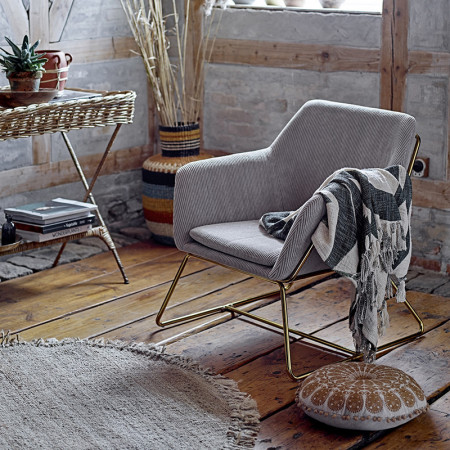 Tapis rond en jute naturel à franges D150cm - Aza