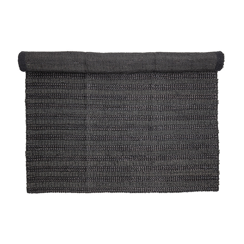 Tapis noir en jute Bloomingville - Beya