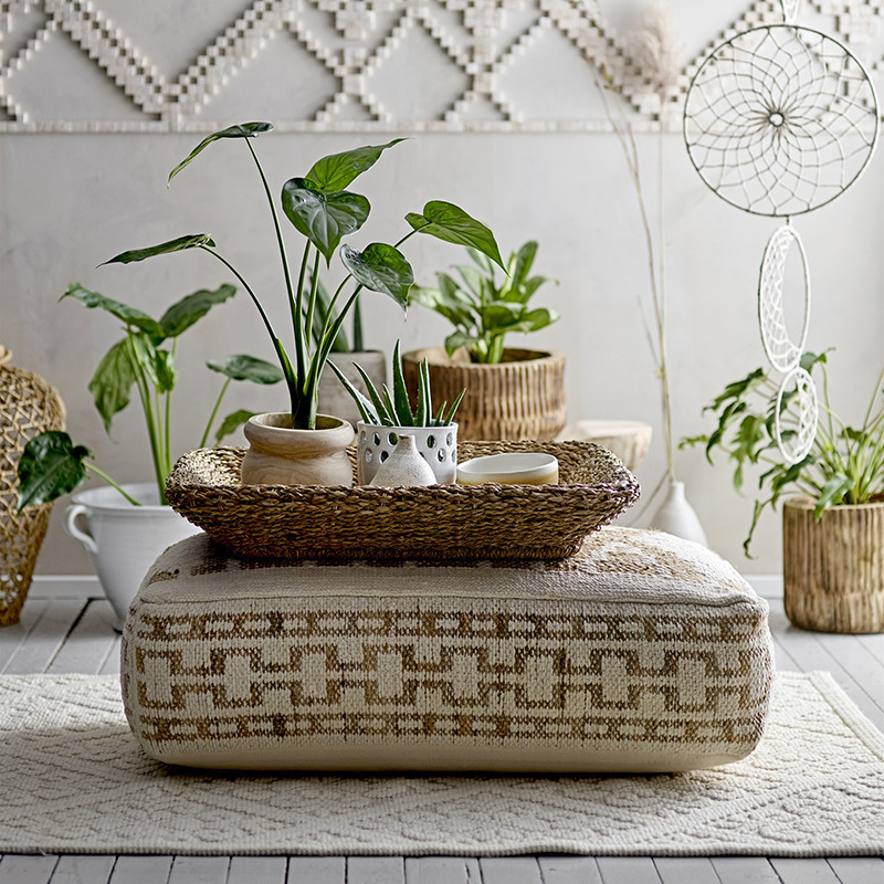 Tapis blanc bohème Bloomingville 210x150 - Renan