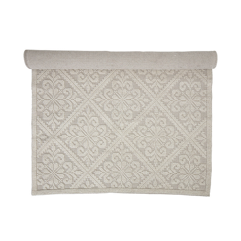 Tapis blanc bohème Bloomingville 210x150 - Renan