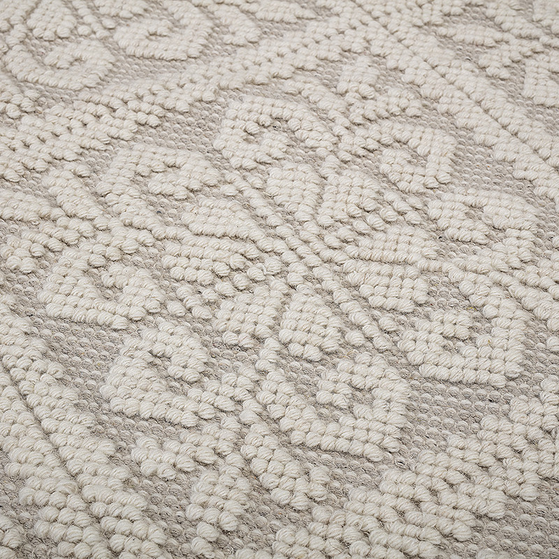 Tapis blanc bohème Bloomingville 210x150 - Renan 