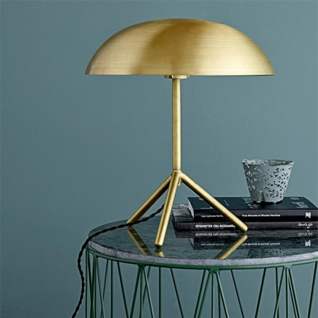 Lampe dorée design en métal brossé Bloomingville