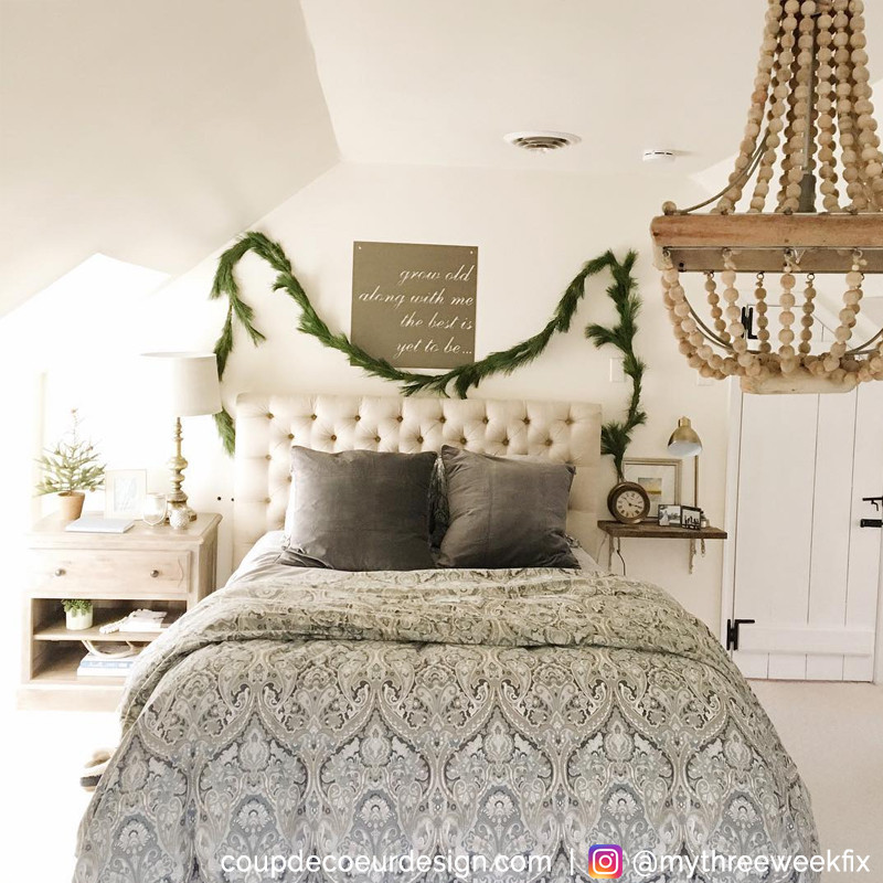 Lustre de perles bois