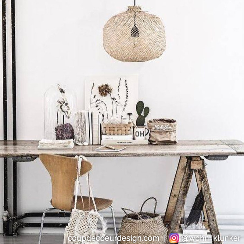 Lustre bambou naturel Bloomingville large