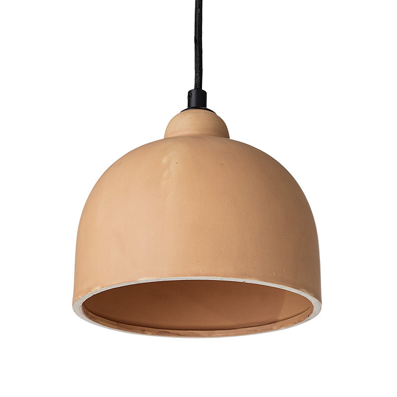 Luminaire suspension rose dome en pierre - Moc 