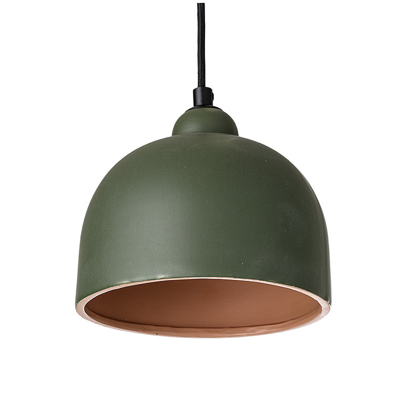 Suspension vert kaki dome en pierre Bloomingville