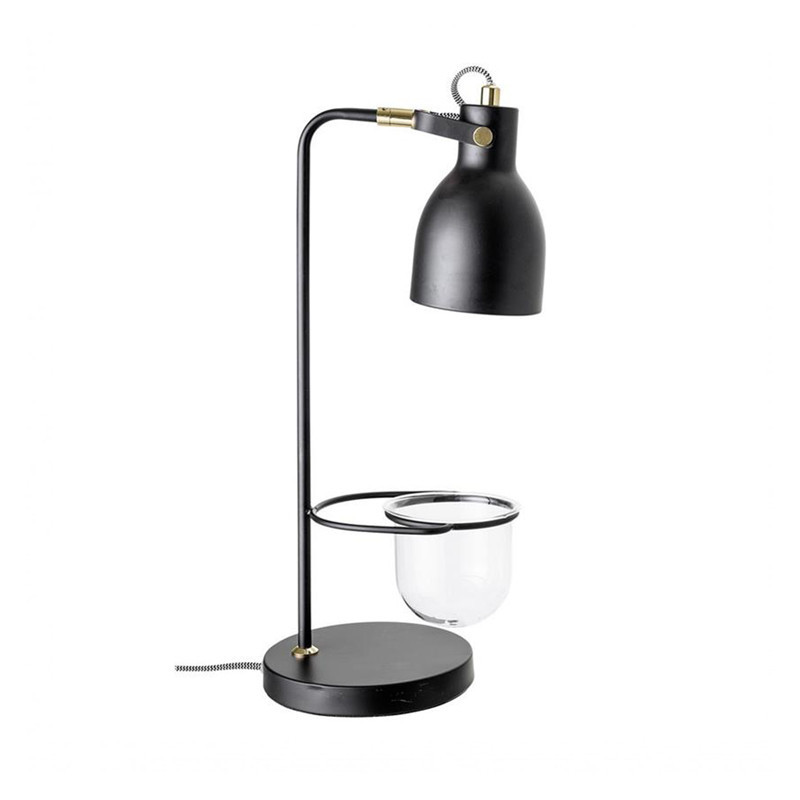 Lampe noire porte plante verte Bloomingville