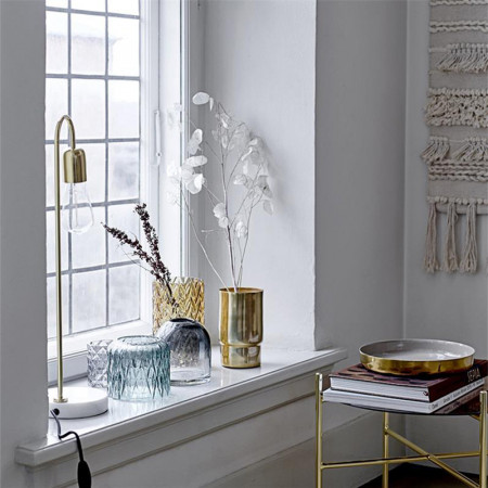 Lampe avec ampoule design doré Bloomingville