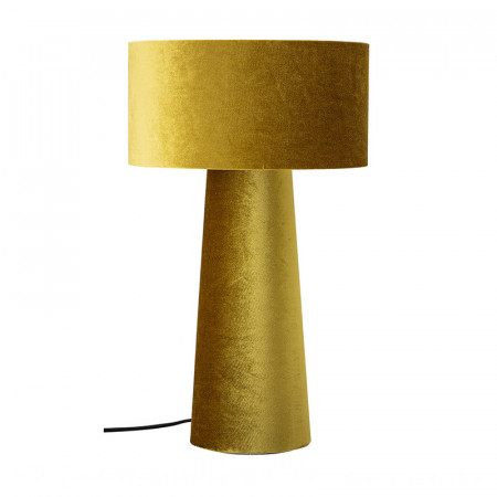Lampe jaune design en velours Bloomingville