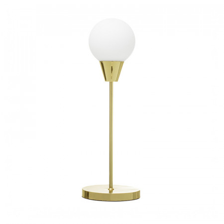 Lampe design dorée globe  blanc Bloomingville