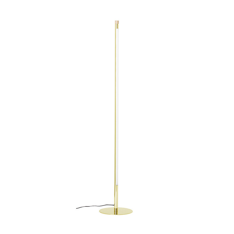 Lampadaire design led doré Bloomingville