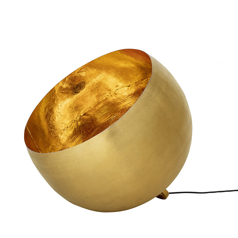 Lampe à poser au sol en métal doré design - Biot 