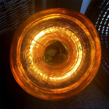 Lampe à poser au sol en métal doré design - Biot 