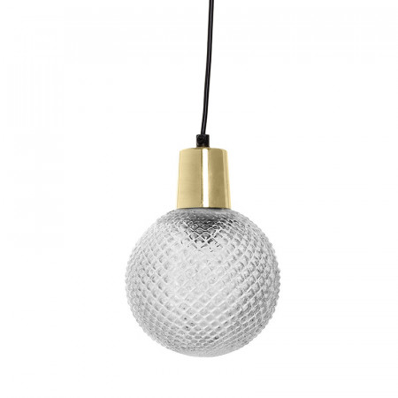 Suspension dorée et verre style art déco Bloomingville