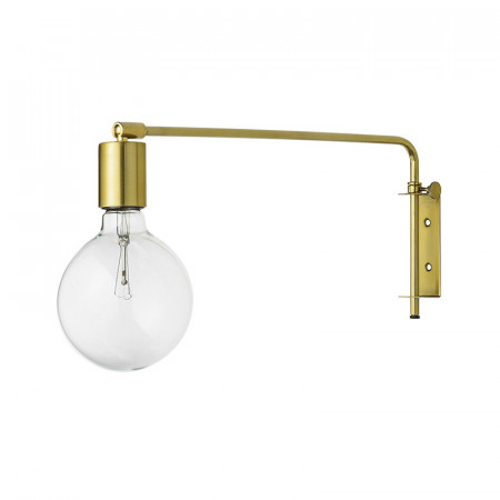 Applique murale dorée design pivotante avec ampoule Bloomingville