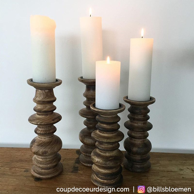 Grand bougeoir en bois design Bloomingville