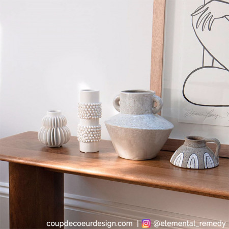 Vase blanc original design Bloomingville - Vala
