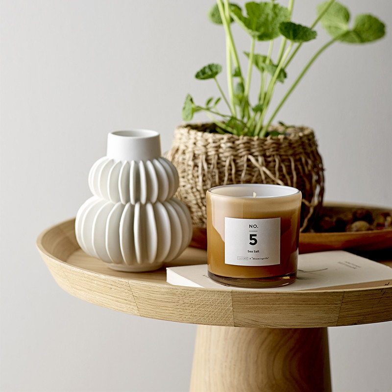 Table d'appoint bois design ronde Bloomingville - Trouv 