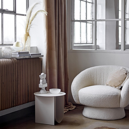 Table d'appoint métal blanc Bloomingville
