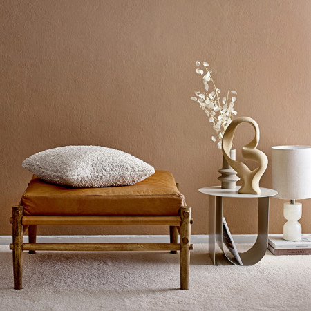 Table d'appoint blanche contemporaine