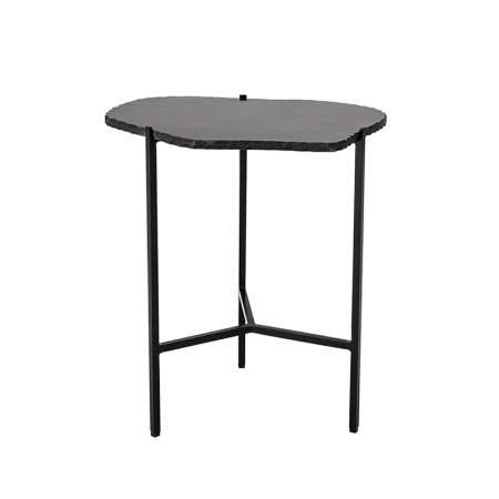 Bout de canapé design marbre noir Bloomingville