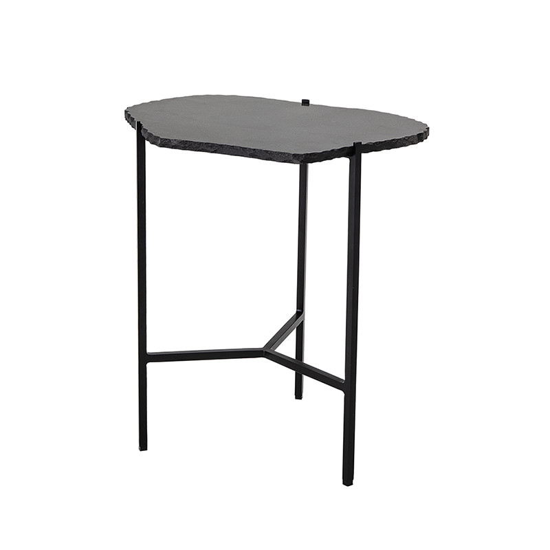 Bout de canapé marbre noir design Bloomingville