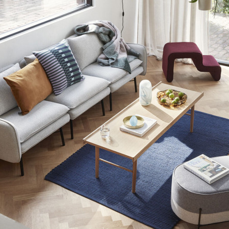Canapé chauffeuse design gris clair Hubsch - Clari