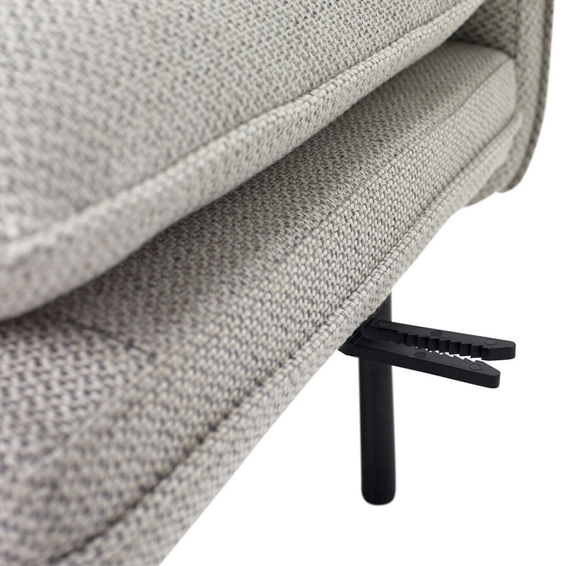 Canapé chauffeuse design tissu gris clair Hubsch - Clari 