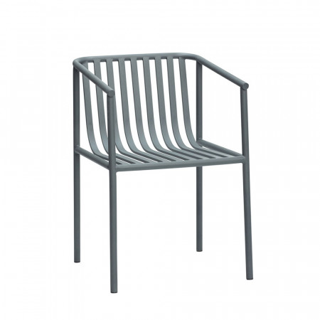 Chaise extérieur design en métal gris - Trévor 