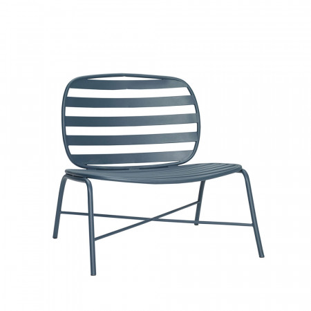 Fauteuil de jardin métal bleu design Hubsch - Trévor