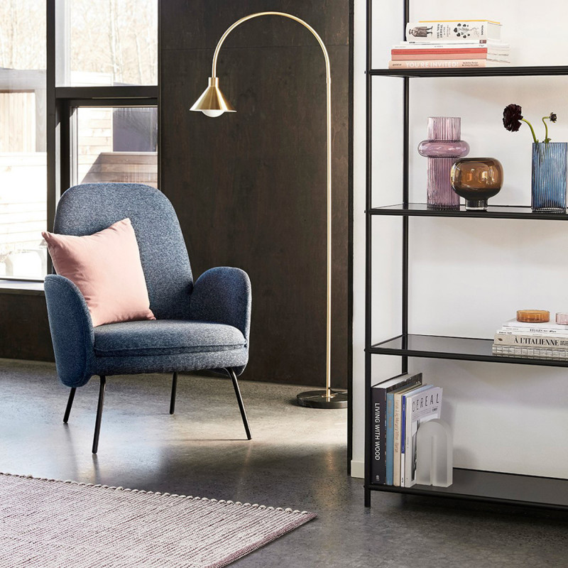 Fauteuil lounge bleu avec repose pieds - Muss Fauteuil lounge bleu avec repose pieds - Muss
