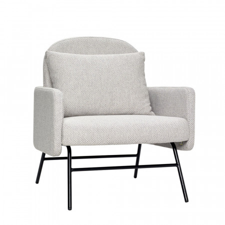 Fauteuil contemporain gris clair Hubsch - Clari 