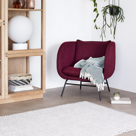 Fauteuil bordeaux contemporain avec accoudoirs - Pruni 