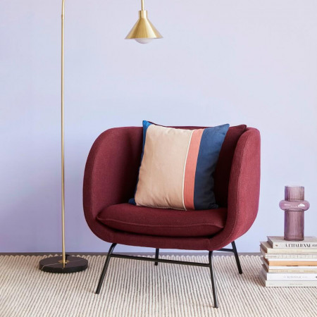 Fauteuil bordeaux contemporain avec accoudoirs - Pruni 