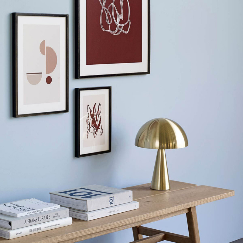 Lampe doré design dôme en métal Hubsch - Lafo 