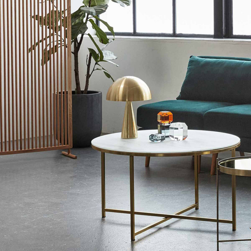 Lampe doré design dôme en métal Hubsch - Lafo 
