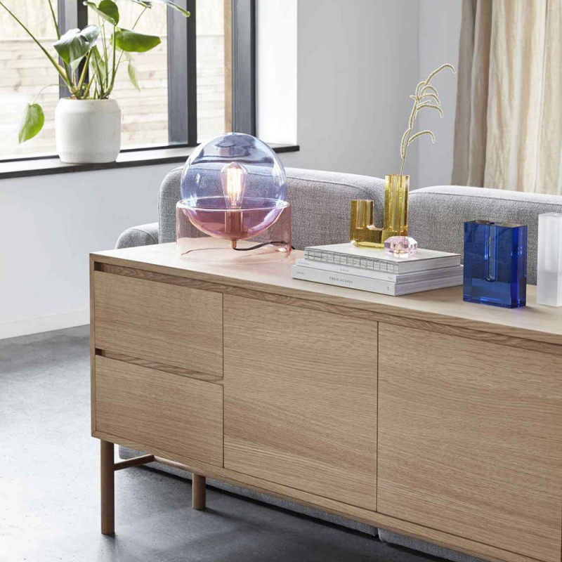 Lampe en verre coloré design Hubsch - Lemi 